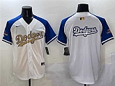 Men's Los Angeles Dodgers Team Big Logo White Royal Gold 2024 World Series Champions Vapor Limited Stitched Jersey,baseball caps,new era cap wholesale,wholesale hats